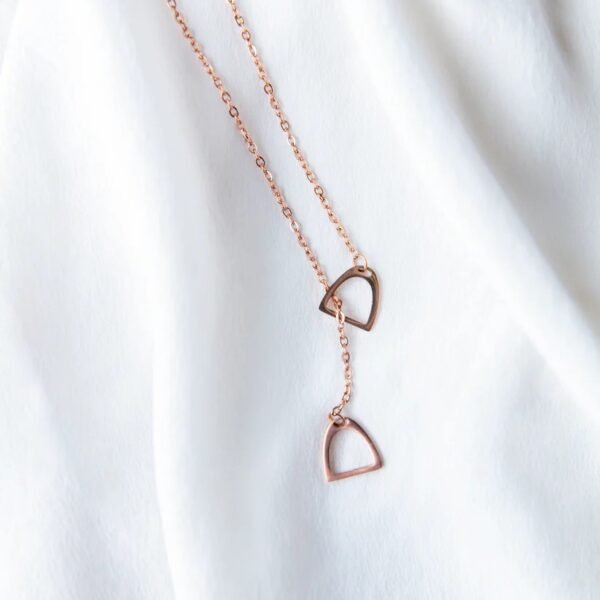 Collar estribos rose gold inox LOULOU