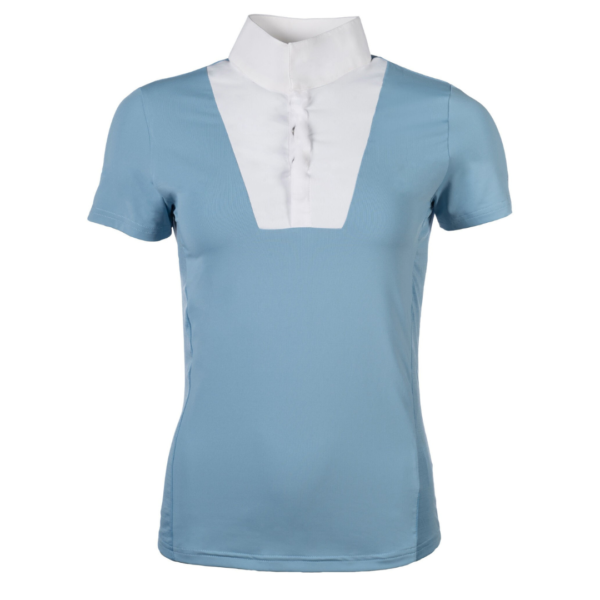 Polera de concurso virginia celeste manga corta HKM