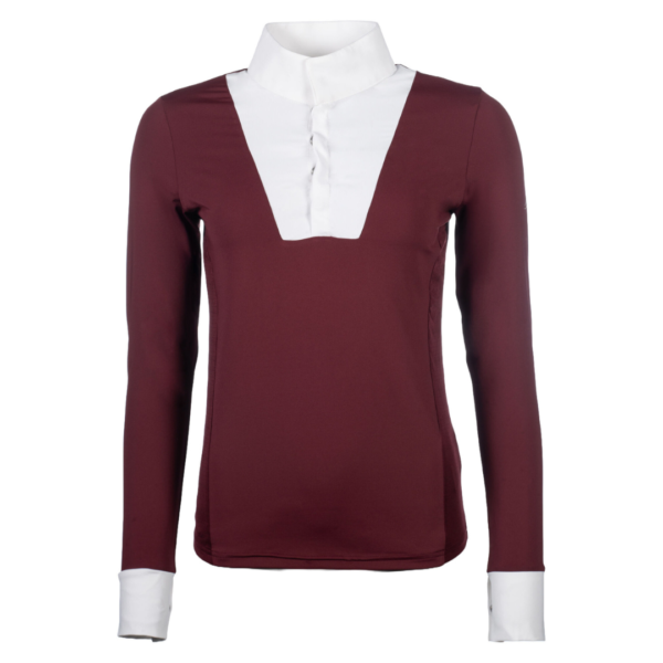 Polera de concurso virginia burdeo manga larga HKM