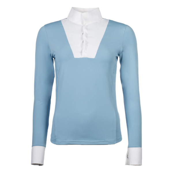 Polera de concurso virginia celeste manga larga HKM