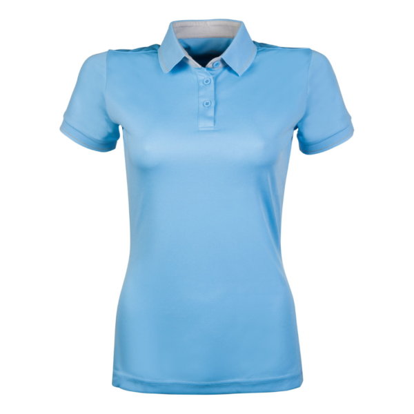 Polera de polo celeste HKM