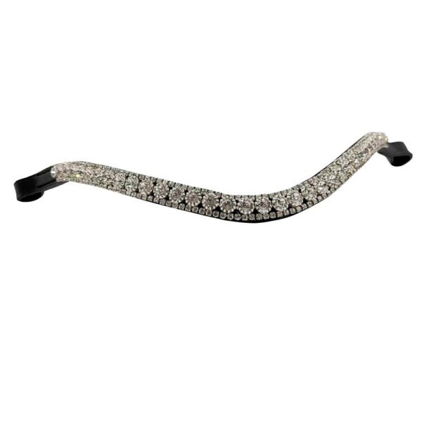 Frontalera cuero café con brillantes ZALDI