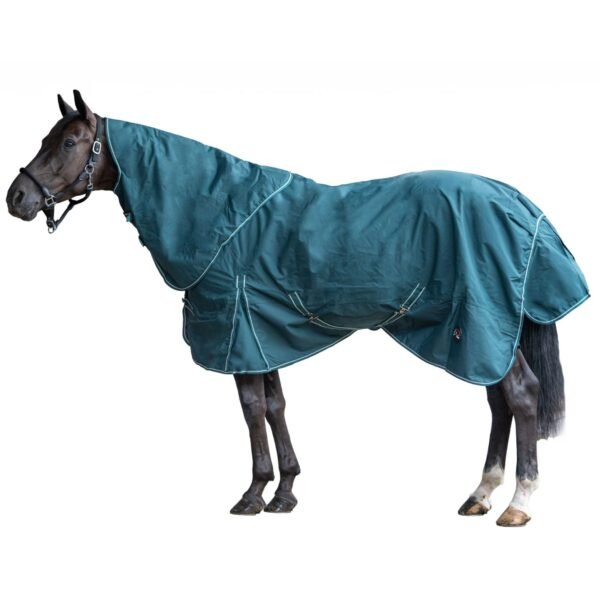 Capa invierno 300 gramos con cuello desmontable verde 145 cms HKM