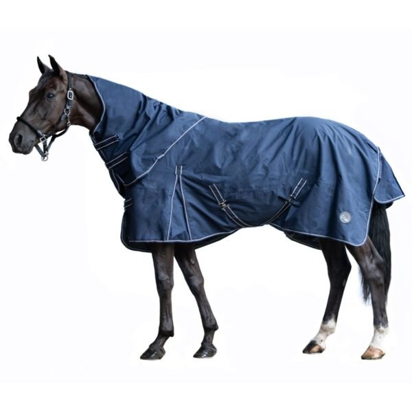 Capa invierno 300 gramos con cuello desmontable azul HKM